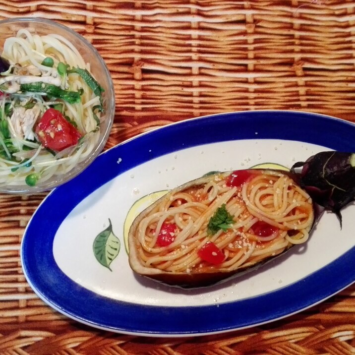 なすたっぷり 2種類のパスタ レシピ 作り方 By ゆっちゃんママ5359 楽天レシピ